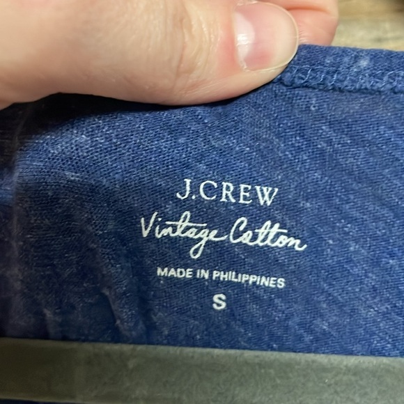 J Crew Size Small Heather Blue Vintage Cotton Super Soft And Stretchy Tank Top - Picture 2 of 7